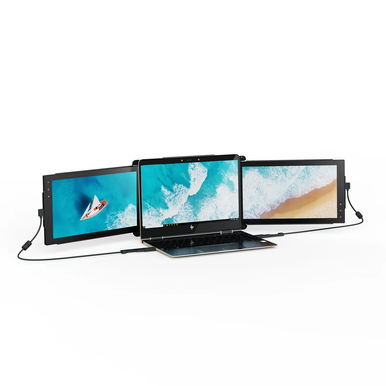 Mobile Pixels TRIO triple portable monitor — front view